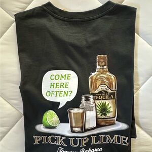 Tommy Bahama PICK UP LIME T-shirt with Tequila and Lime Graphic, Men’s XL NWT